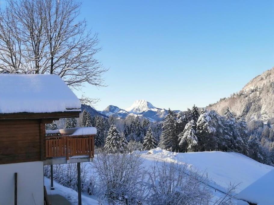 Confortable Chalet Avec Magnifique Vue En Gruyere. Charmey Exteriér fotografie