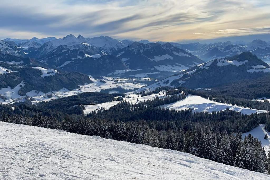 Confortable Chalet Avec Magnifique Vue En Gruyere. Charmey Exteriér fotografie